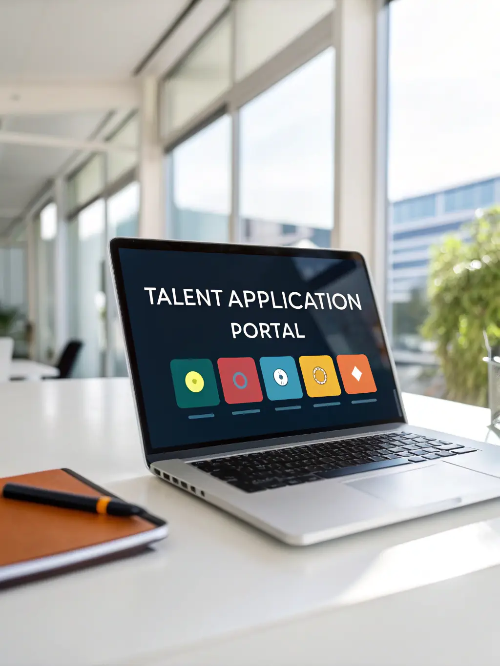 A screenshot of the Talent Application Portal interface, highlighting its user-friendly design and multilingual support.